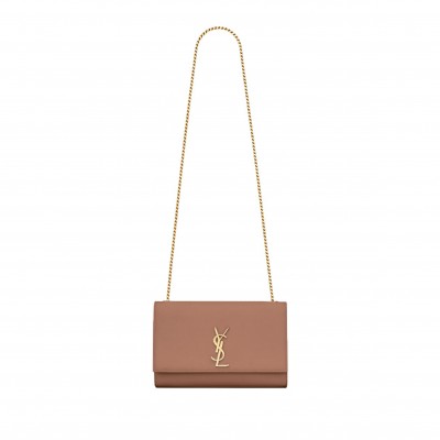 YSL KATE MEDIUM IN GRAIN DE POUDRE EMBOSSED LEATHER 469390BOW0J1489 (24*14.5*5.5cm)